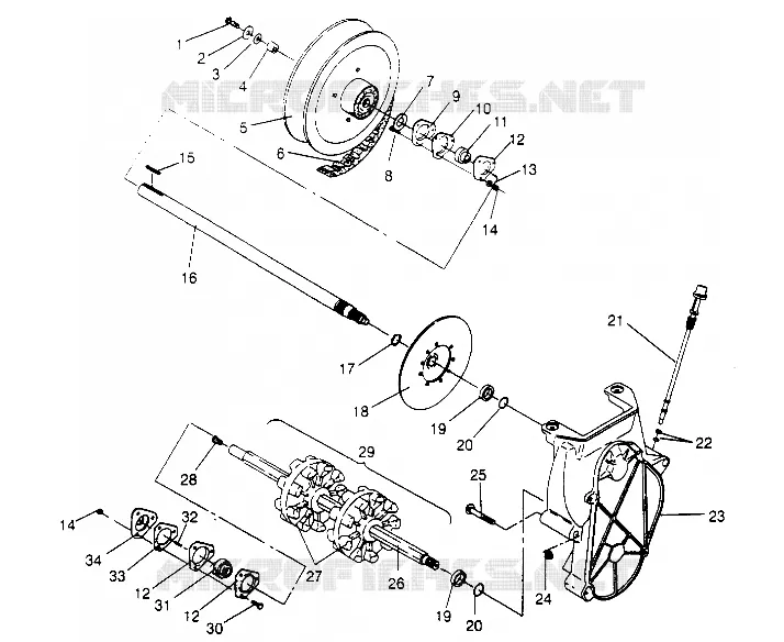 SYSTÈME DE TRANSMISSION ASSEMBLY 600 XCR 0951676 (4929132913B010)