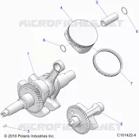 ENGINE, VILEBREQUIN, PISTON AND BALANCE SHAFT