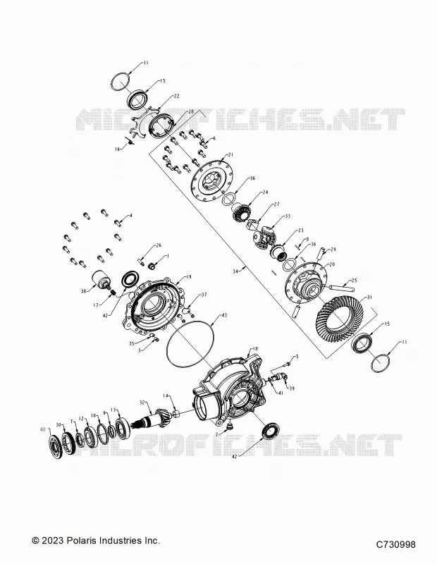 SYSTÃˆME DE TRANSMISSION, REAR GEARCASE INTERNALS