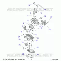 ENGINE, CRANKCASE AND VILEBREQUIN