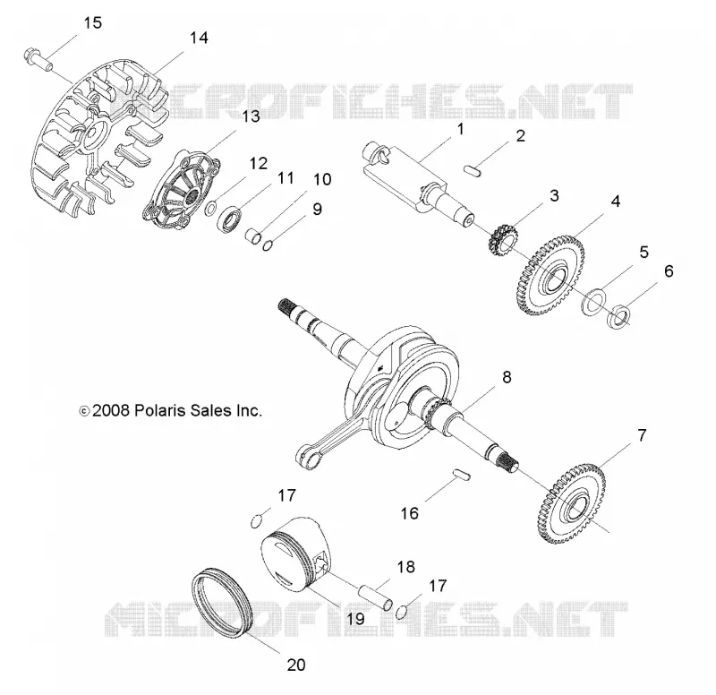 MOTEUR, VILEBREQUIN AND PISTON