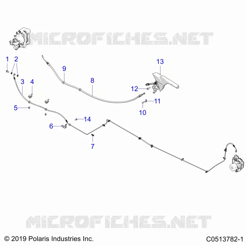FREIN ARRIERE BRAKE LINE AND PARK BRAKE