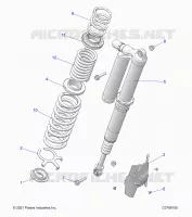 SUSPENSION, REAR SUPPORT AMORTISSEUR , STANDARD/PREMIUM