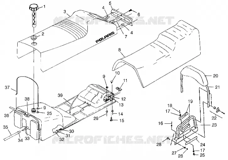 SIEGE ET RESERVOIR 500 RMK 0982964 and EUROPEAN 500 RMK E982964 (4942634263A007)