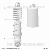 SUSPENSION, AMORTISSEUR AVANT TRACK