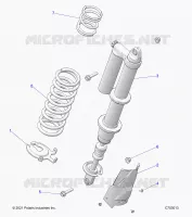 SUSPENSION, REAR SUPPORT AMORTISSEUR , STANDARD/PREMIUM