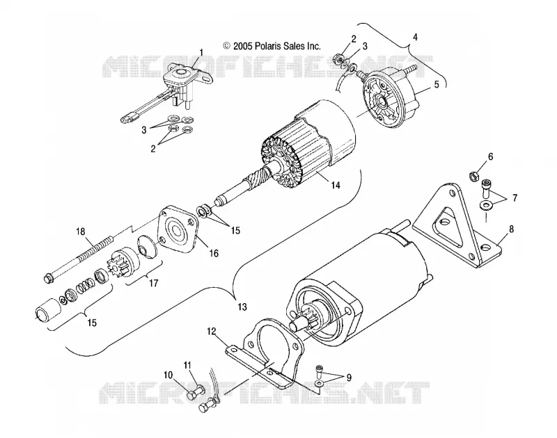 MOTEUR, DEMARREUR