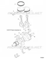 ENGINE, VILEBREQUIN AND PISTON