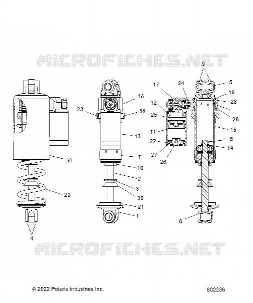 SUSPENSION, AMORTISSEUR AVANT TRACK