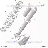 SUSPENSION, REAR SUPPORT AMORTISSEUR 