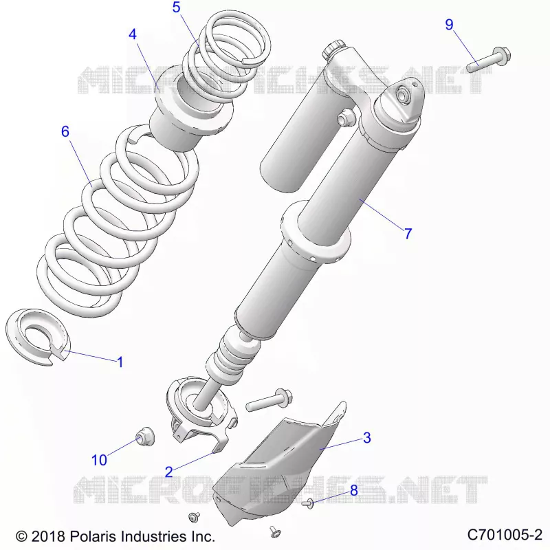 SUSPENSION, REAR SUPPORT AMORTISSEUR 