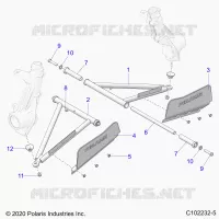 SUSPENSION, A-ARM AND SUPPORT MOUNTING