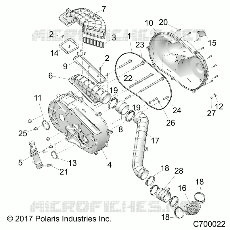 DRIVE TRAIN, COUVERCLE D'EMBRAYAGE AND DUCTING