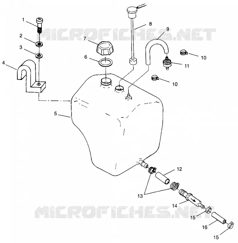 RESERVOIR D'HUILE HURRICANE B964466 and Intl. HURRICANE I964466 (4935733573A012)