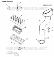 PRISE D'AIR/CONDUIT D'ADMISSION (Intl. SL 700/Intl. DELUXE) Intl. SL 700 I (4940874087B010)