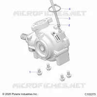SYSTÃˆME DE TRANSMISSION, GEARCASE MOUNTING, FRONT
