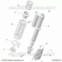 SUSPENSION, REAR SUPPORT AMORTISSEUR , STANDARD/PREMIUM