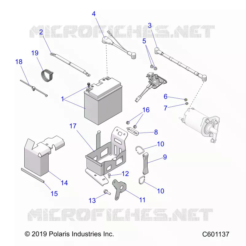 ELECTRICITE, BATTERY BOX  ASM.