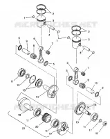 PISTON ET VILEBREQUIN 440 / 0930760 AND 440 SKS / 0930560 (4922932293031A)