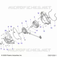 ENGINE, STATOR COVER AND FLYROUE