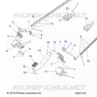 CHASSIS, PROTECTION D'EMBRAYAGE, FOOTRESTS, TUNNEL GRIPS