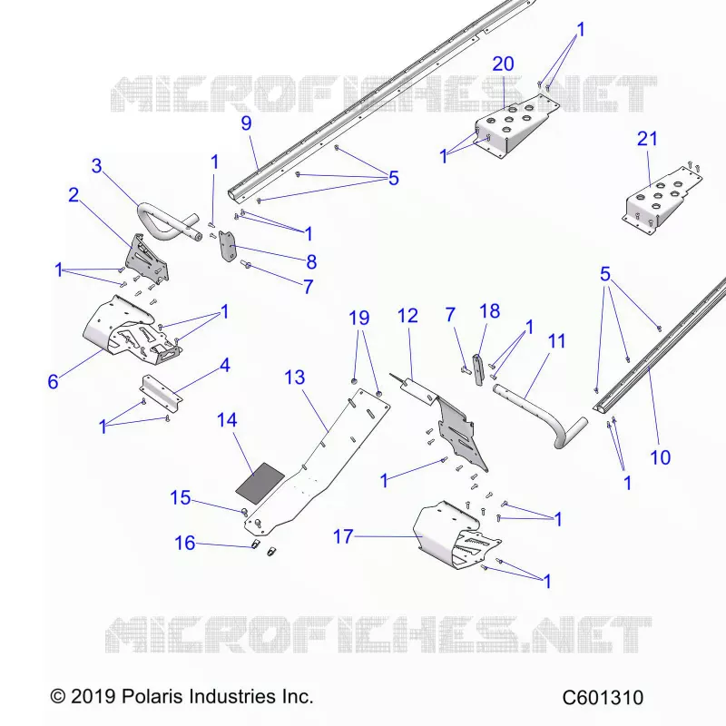 CHASSIS, PROTECTION D'EMBRAYAGE, FOOTRESTS, TUNNEL GRIPS