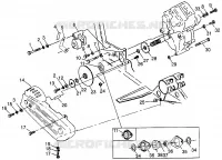 PONT/FREIN AND COUVERCLE DE CHAINEE MOUNTING