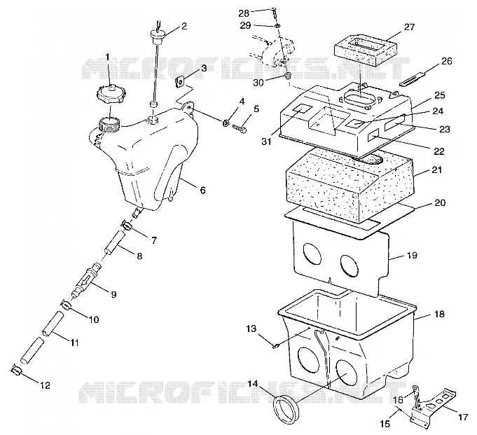 RESERVOIR D'HUILE/BOITE A AIR 700 RMK 0980966 AND EUROPEAN 700 RMK E980966 (4943724372C005)
