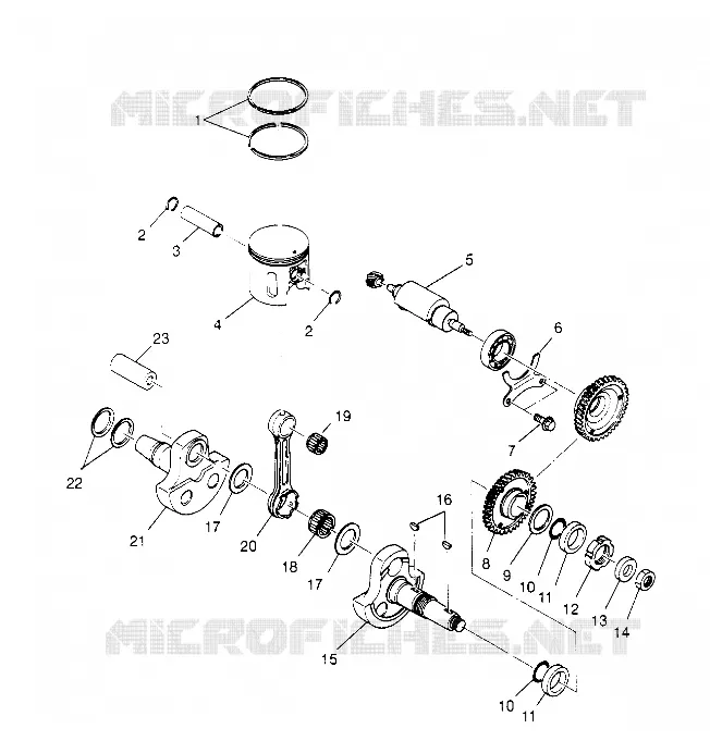 PISTON ET VILEBREQUIN SCRAMBLER W957840 (4927252725C012)