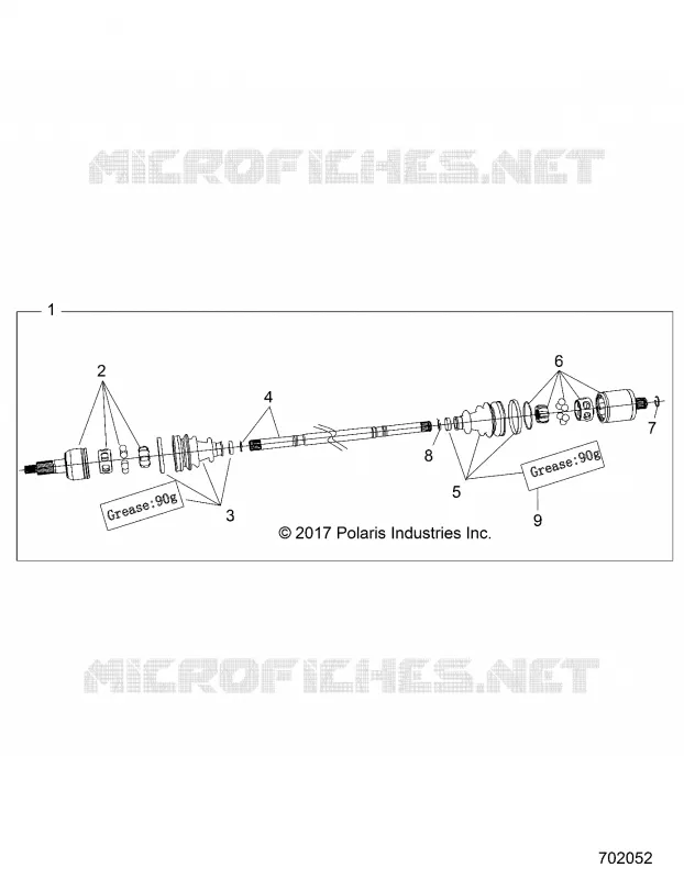 SYSTÃˆME DE TRANSMISSION, REAR HALF SHAFT