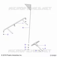 PARE CHOCS, REAR, FLAG, AND PASS HANDLE
