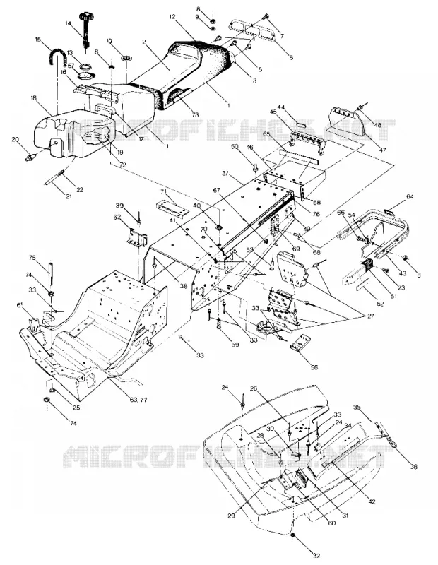 CHASSIS AND SIEGE 500 AND 500 CLASSIC (4915411541003A)