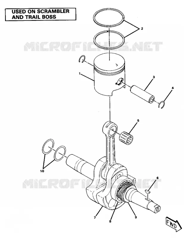 VILEBREQUIN AND PISTON ASSEMBLY (4911701170044A)