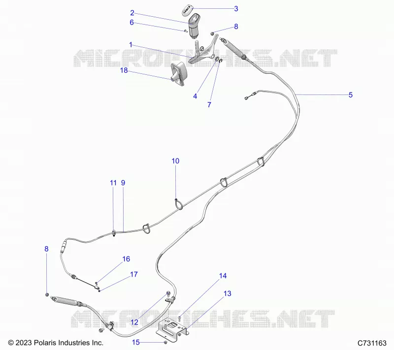 SYSTÃˆME DE TRANSMISSION, GEAR SELECTOR AND THROTTLE CABLE