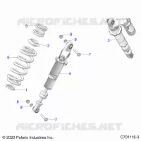 SUSPENSION, REAR SUPPORT AMORTISSEUR 
