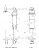 SUSPENSION, AMORTISSEUR AVANT TRACK (CLEAR COIL OVER)