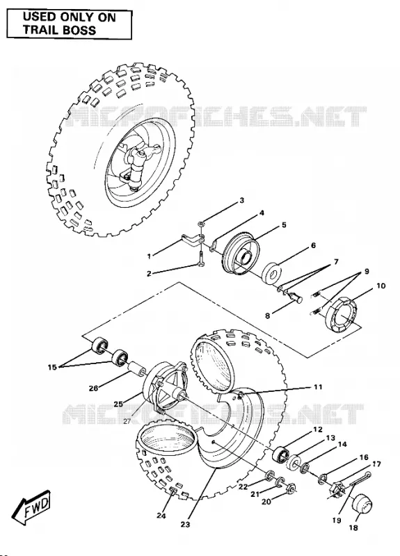 ROUE AVANT ASSEMBLY-TRAIL BOSS (4911991199026A)