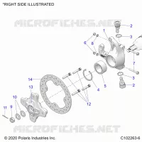 SUSPENSION AVANT HUB, KNUCKLE AND BRAKE DISC