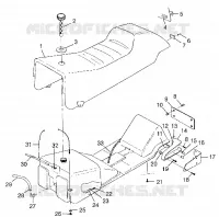 SIEGE ET RESERVOIR 700 XC 0981766 and EUROPEAN 700 XC E981766 (4944154415A006)
