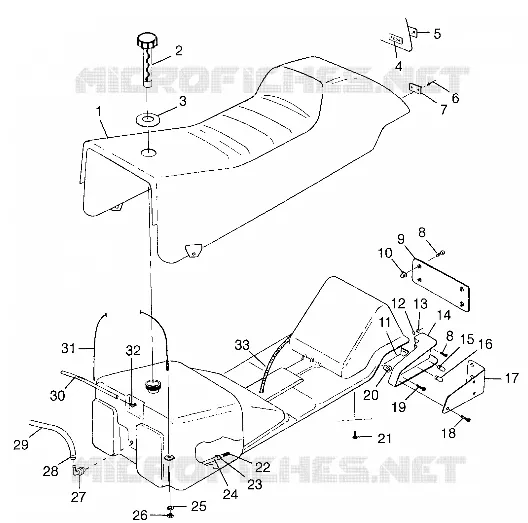 SIEGE ET RESERVOIR 700 XC 0981766 and EUROPEAN 700 XC E981766 (4944154415A006)