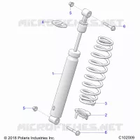 SUSPENSION, AMORTISSEUR AVANT