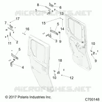 PORTES, REAR, MOUNTING