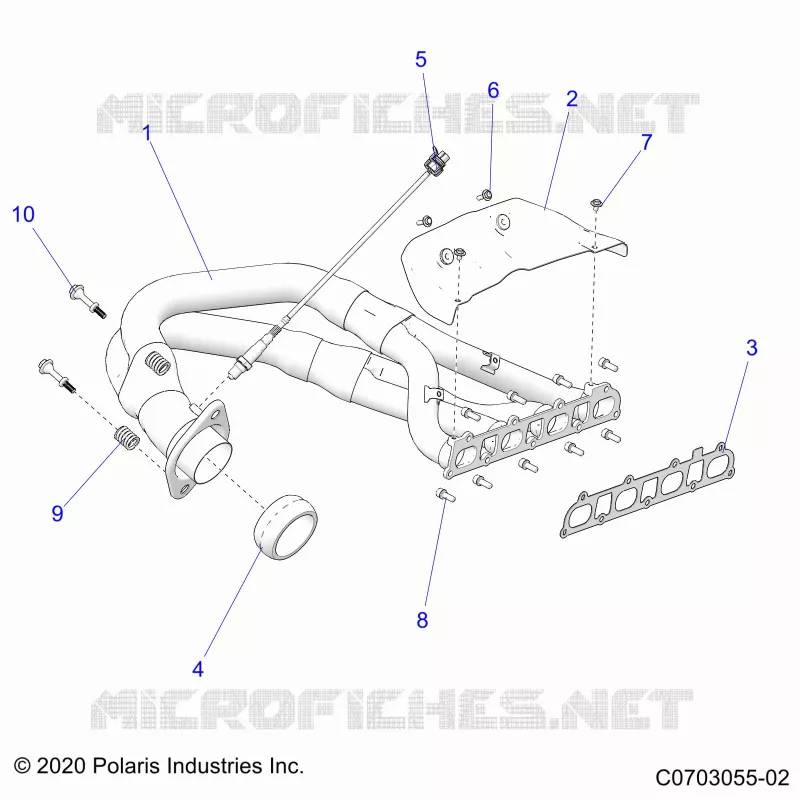 ENGINE, ECHAPPEMENT, HEADPIPE AND RELATED