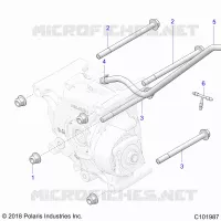 SYSTÃˆME DE TRANSMISSION, REAR GEARCASE, MOUNTING