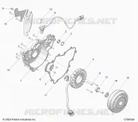 ENGINE, STATOR AND FLYROUE