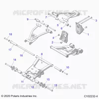 SUSPENSION ARRIERE CONTROL ARM, MOUNTING