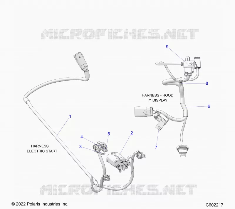 ELECTRICITE, WIRE HARNESS, HOOD, ELECTRIC START