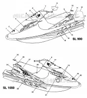 EMBLEMES SL 900 B974091 and SL 1050 B974090 (4940974097A007)