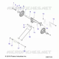 SUSPENSION, BRAS DE SUSPENSION ARRIERE