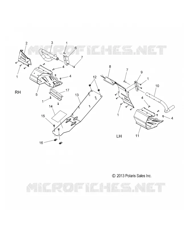 CHASSIS, PROTECTION D'EMBRAYAGE AND REPOSE PIEDS